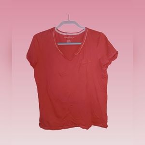 💎Nautica Size XL Red T-shirt